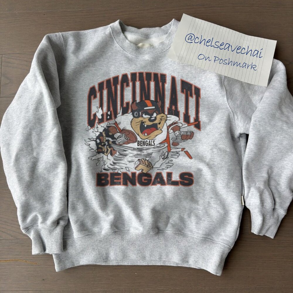 Vintage Cincinnati Bengals Football Looney Tunes Taz Sweatshirt, Retro NFL Shirt